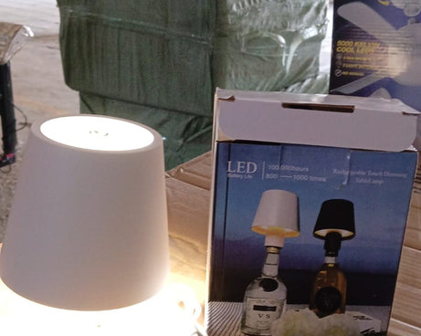 LED Dimmable Bottle Lamp 3 Color Temperature, Wireless Table Lamp for Indoor and Outdoor, USB Rechargeable Bottle Lamp for Family, Restaurant & Bar (1 Pc)