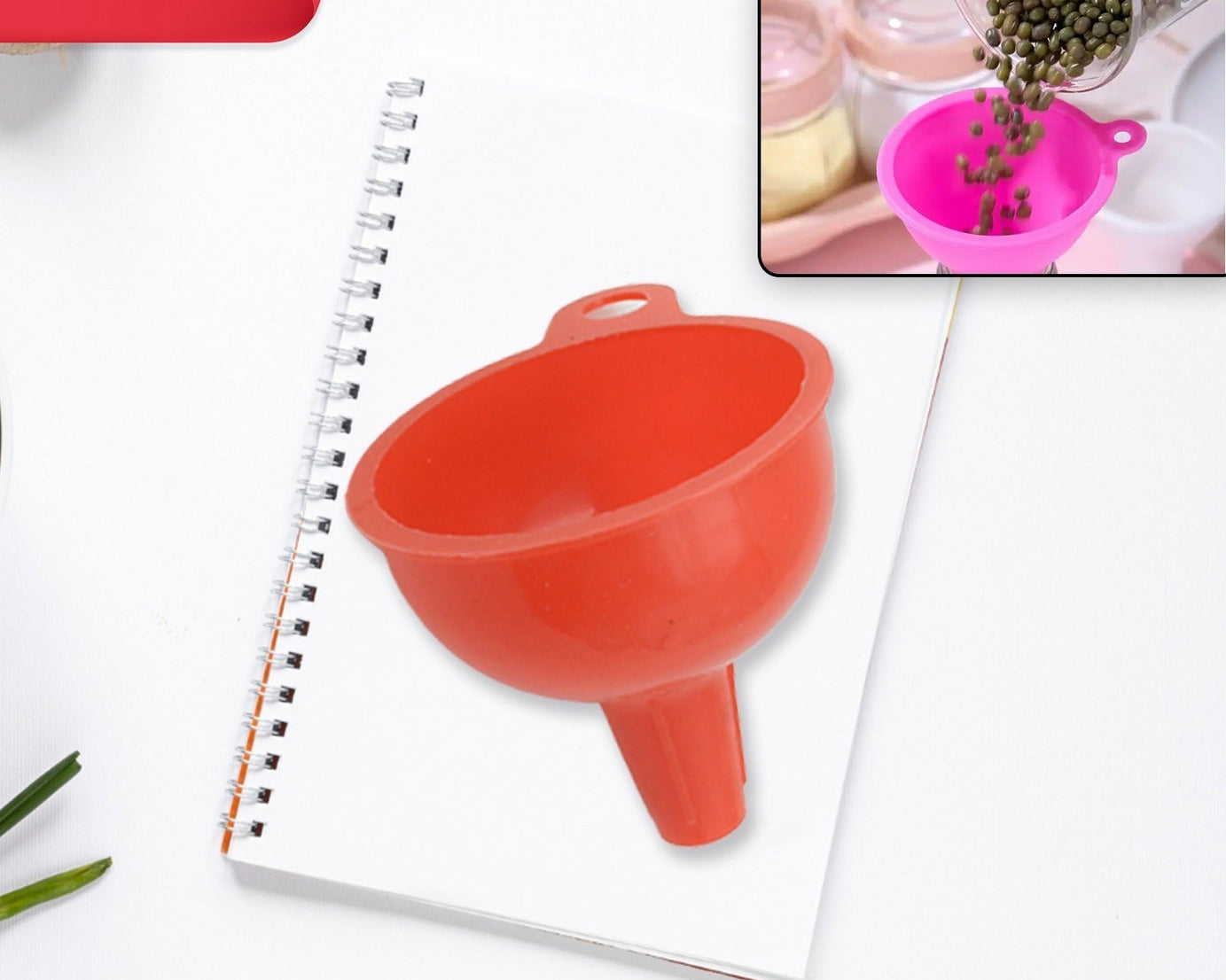 Food-Grade Silicone Funnel: Safe & Easy Transfer for Liquids & Grains (1 Pc)