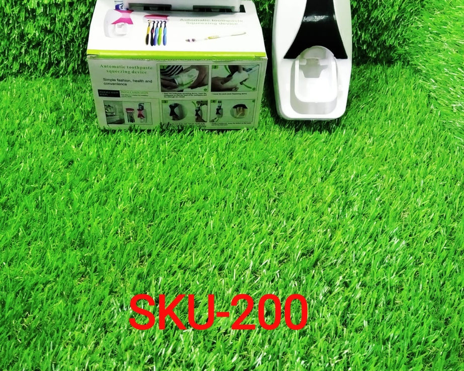 Toothbrush and toothpaste dispenser for bathroom