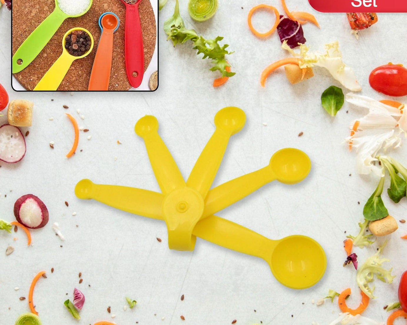 Plastic measuring spoons set of 5