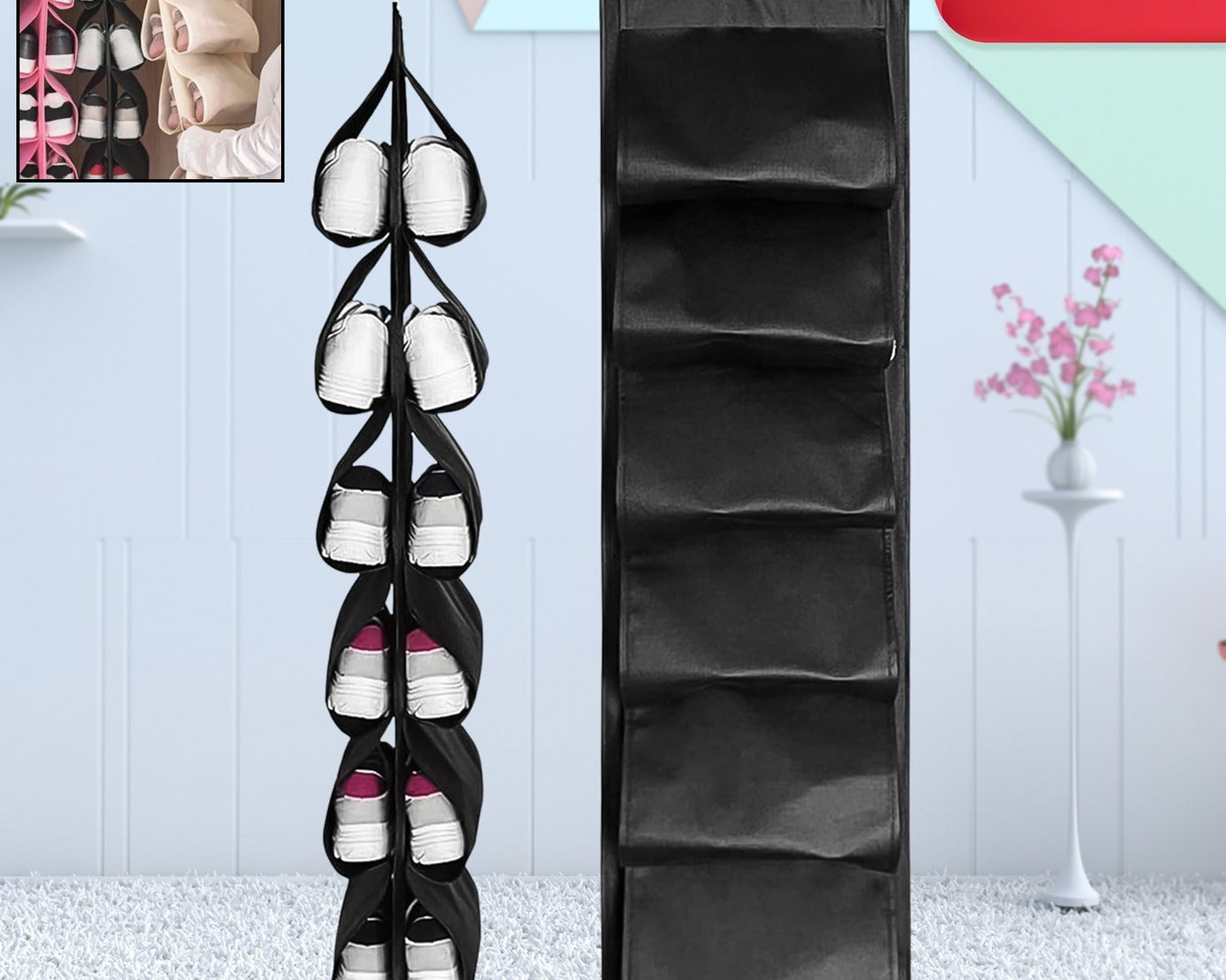 12 Grids Hanging Storage Bag