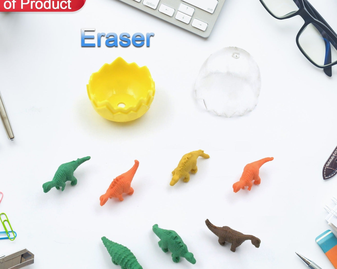 8860 Dinosaur Shaped Erasers Animal Erasers for Kids, Dinosaur Erasers Puzzle 3D Eraser, Mini Eraser Dinosaur Toys, Desk Pets for Students Classroom Prizes Class Rewards Party Favors (7 Pc Set)