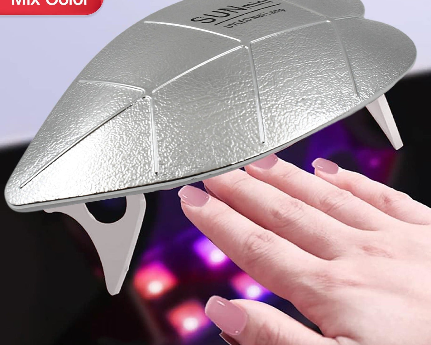 Mini Nail Lamp 6w 6 Led UV Nail Dryer with USB Cable for Gel Nail Polish Nail Art Tools for Starters Home DIY Professionals Salon Manicure (1 Pc)