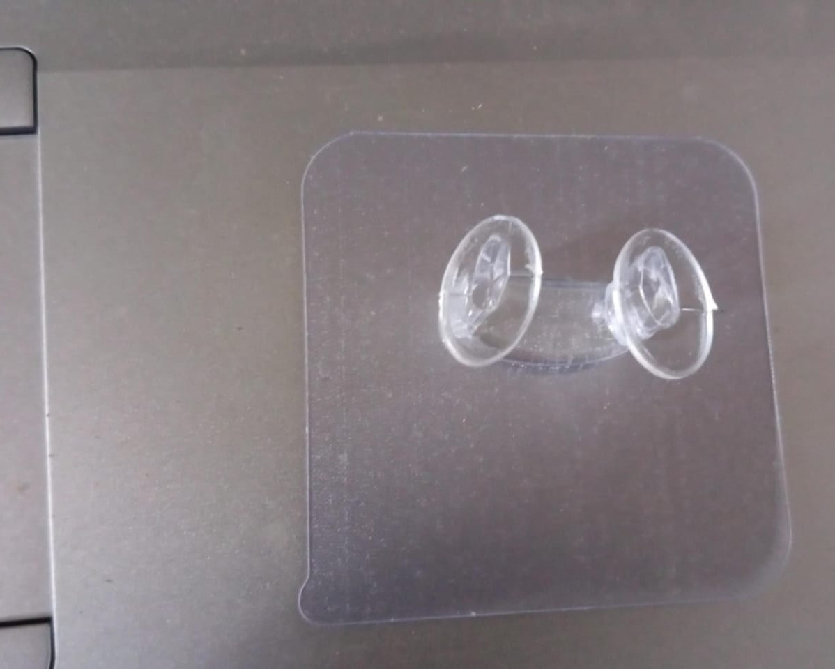 Transparent Self Adhesive Hook Seamless Drill Free Removable Wall Mounted Hanger As Toothbrush Holder Power Plug Socket Holder Waterproof and Oil Proof (1 Pc)