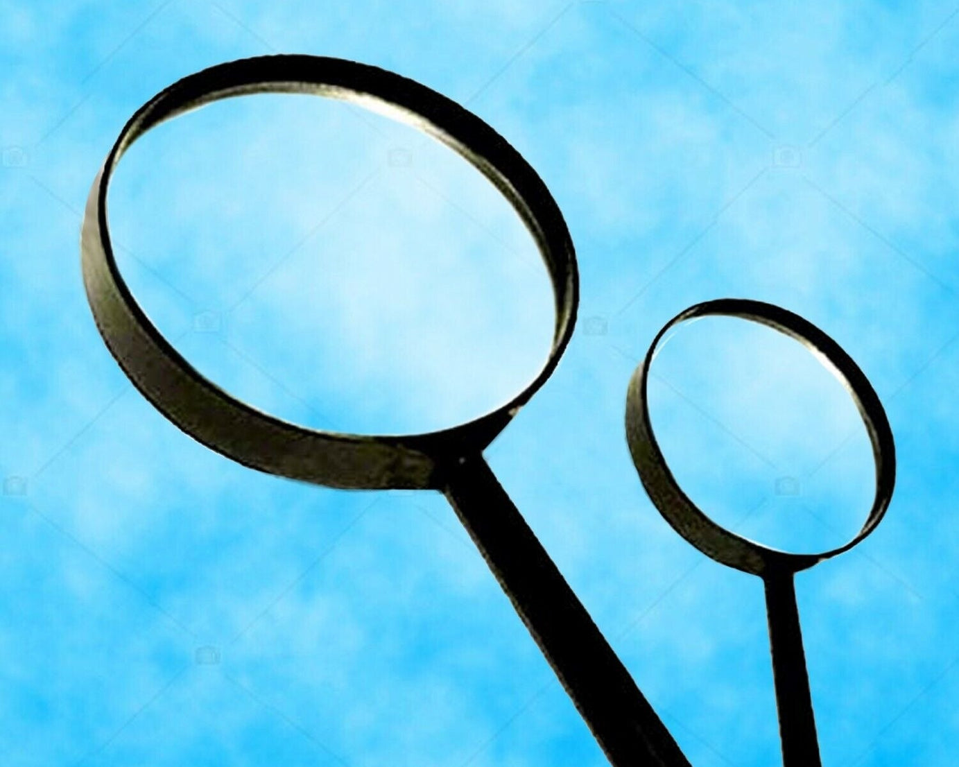 Magnifying glass Lens - reading aid made of glass - real glass magnifying glass that can be used on both sides - glass breakage-proof magnifying glass, Protect Eyes, 75mm & 50mm (2pc Set)