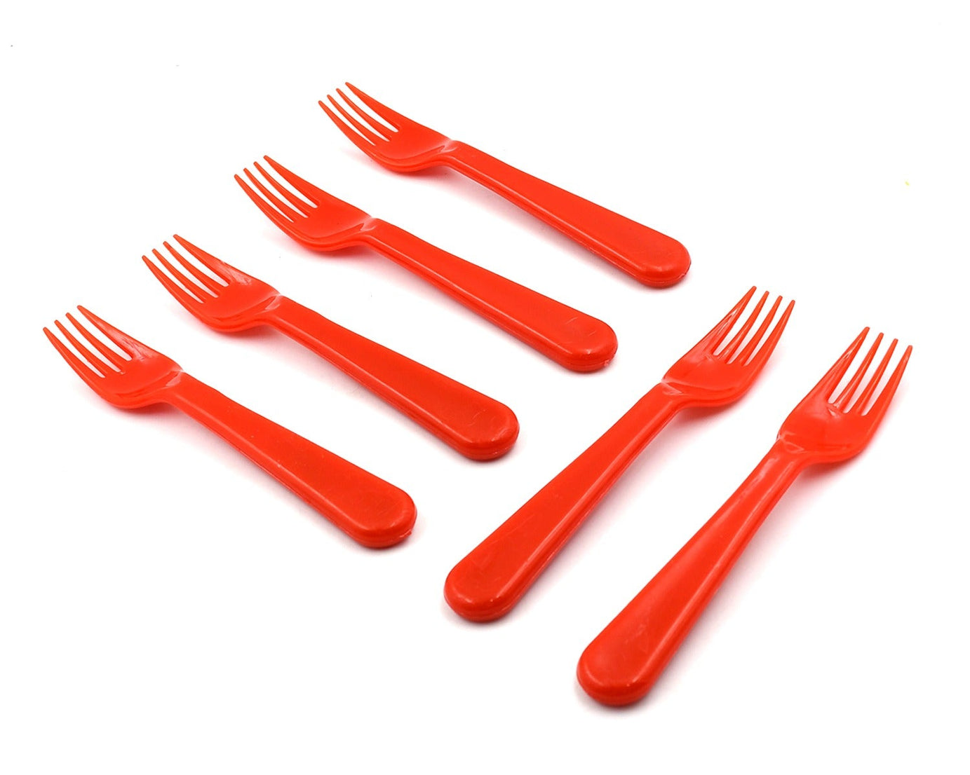 Plastic Fork Spoon, Fork Spoon Set, Fruit Fork Spoon Set | Baby Fork Spoon/Vegetable Fork Spoon, Plastic Salad Spoon, Dessert Spoon (6pc set)