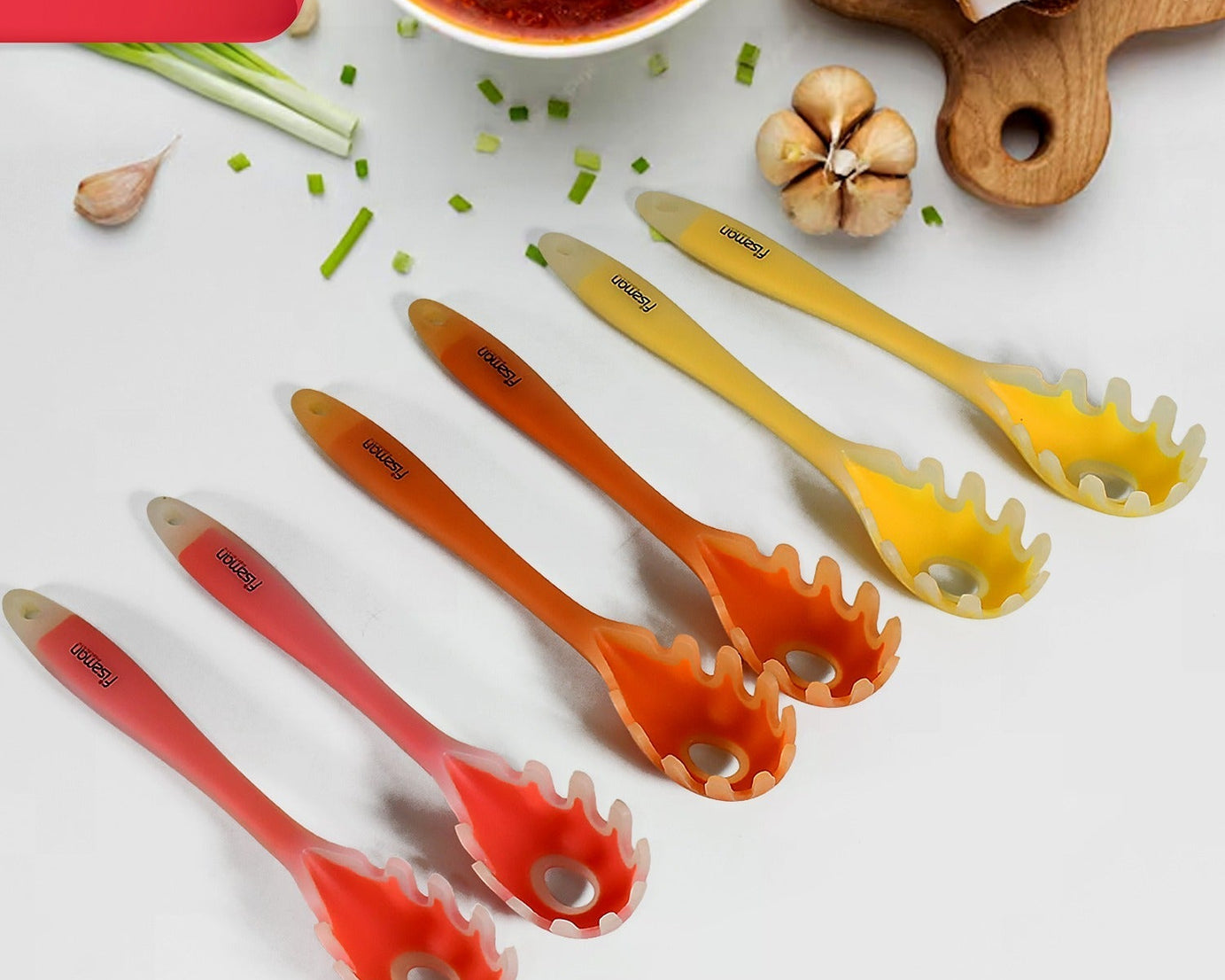 Multipurpose Silicone Spoon, Silicone Basting Spoon Non-Stick Kitchen Utensils Household Gadgets Heat-Resistant Non Stick Spoons Kitchen Cookware Items For Cooking and Baking (6 Pcs Set)