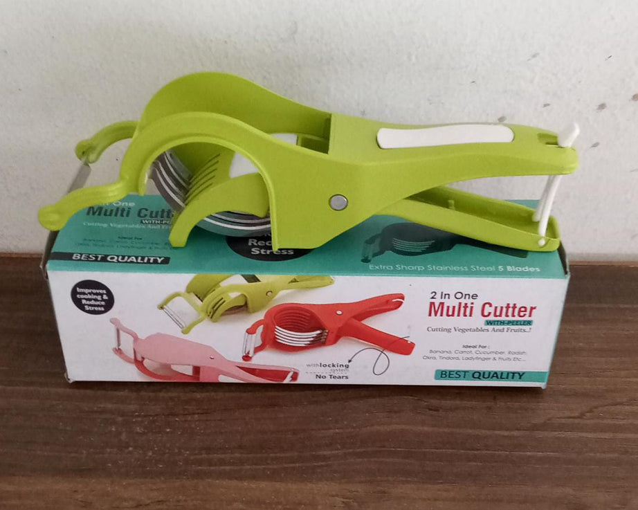 Multifunctional vegetable cutter with peeler