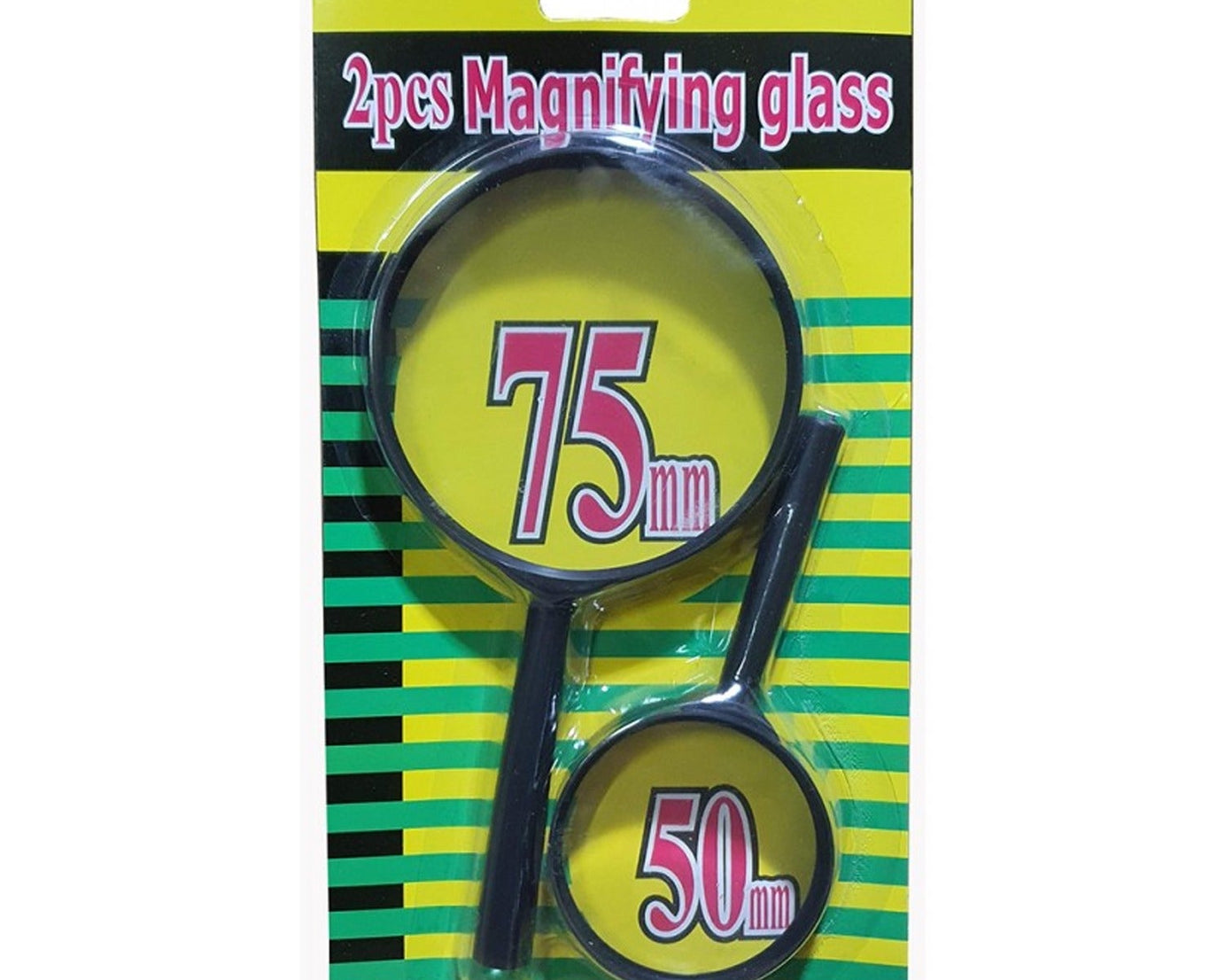 Magnifying glass Lens - reading aid made of glass - real glass magnifying glass that can be used on both sides - glass breakage-proof magnifying glass, Protect Eyes, 75mm & 50mm (2pc Set)