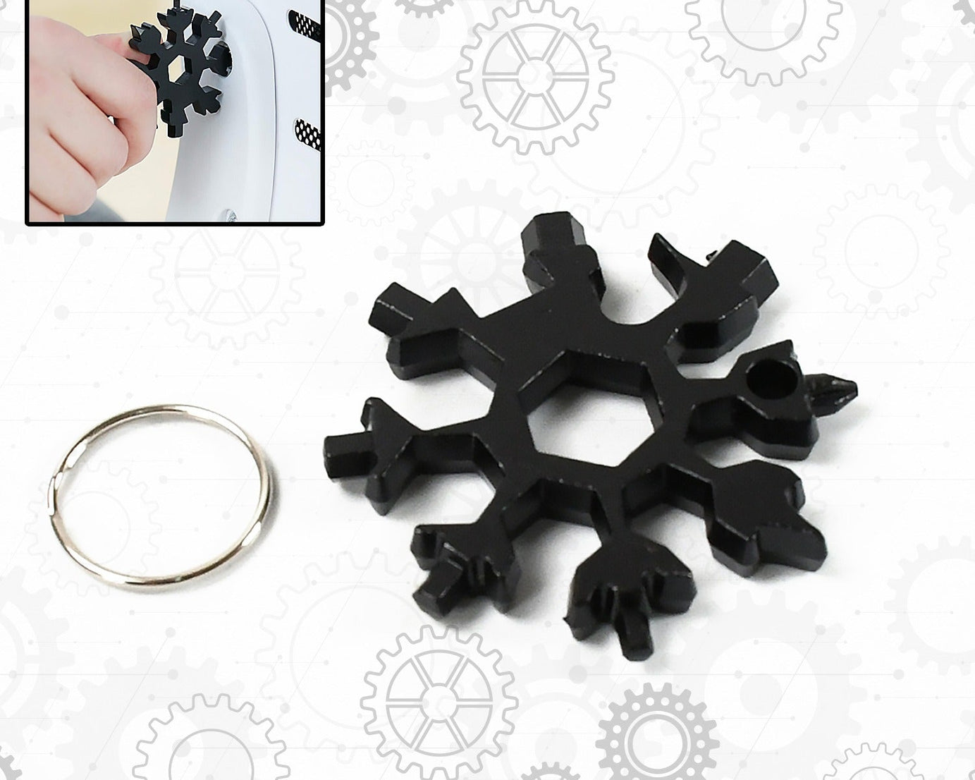 Durable & Portable 18 in 1 Snowflake Multi-Tool, Snowflake Bottle Opener Flat Phillips Screwdriver Kit Wrench