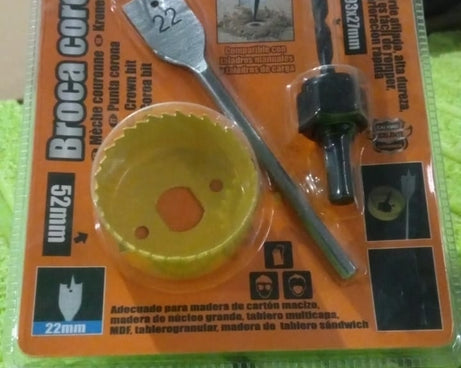 Door Lock Installation (22mmx150mm) Hole Saw Kit (1 Set)