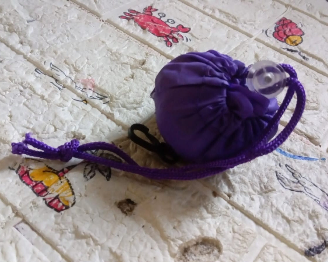 Foldable Nylon Shopping Bag (Rose Design): Reusable, Eco-Friendly (1 Pc)