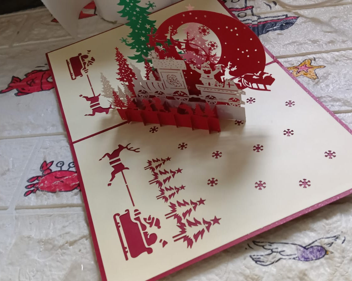 3D Paper Wish Card High Quality Paper Card All Design Card Good Wishing Card  (Birthday , Valentine , love , Christmas Card) (1Pc )