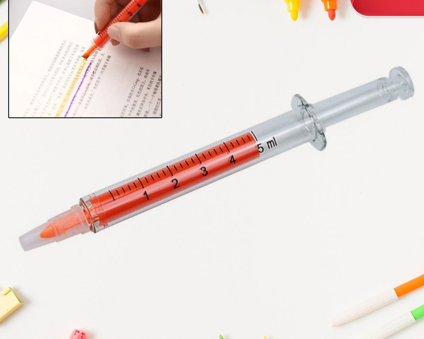 Creative Highlighter Pens Fluorescent Marker For Kids, watercolor highlighter marker pen, Perfect for Bible Study, Classroom and office for Children and Students (1 Pc)