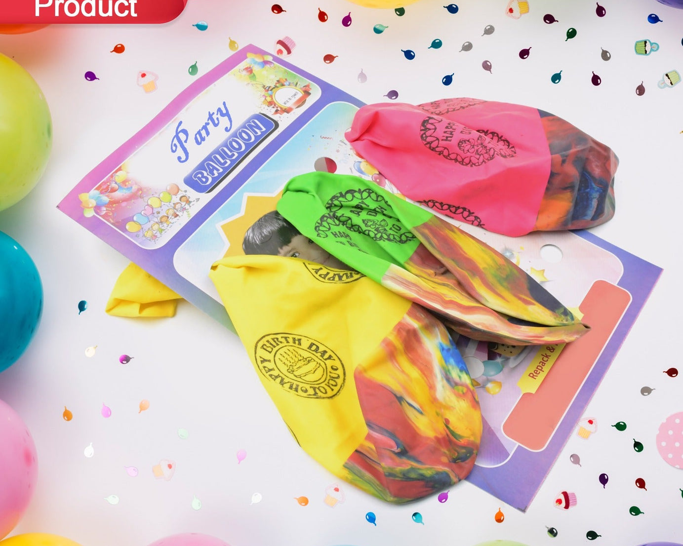 Big Size Balloons Kinds of Rainbow Party Latex Balloons for Birthday / Anniversary / Valentine's / Wedding / Engagement Party Decoration Multicolor (3 Pcs Set