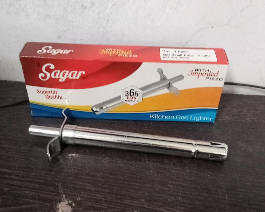 Gas lighter with stainless steel finish