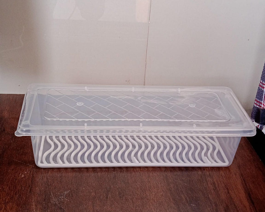 Container with removable drain plate