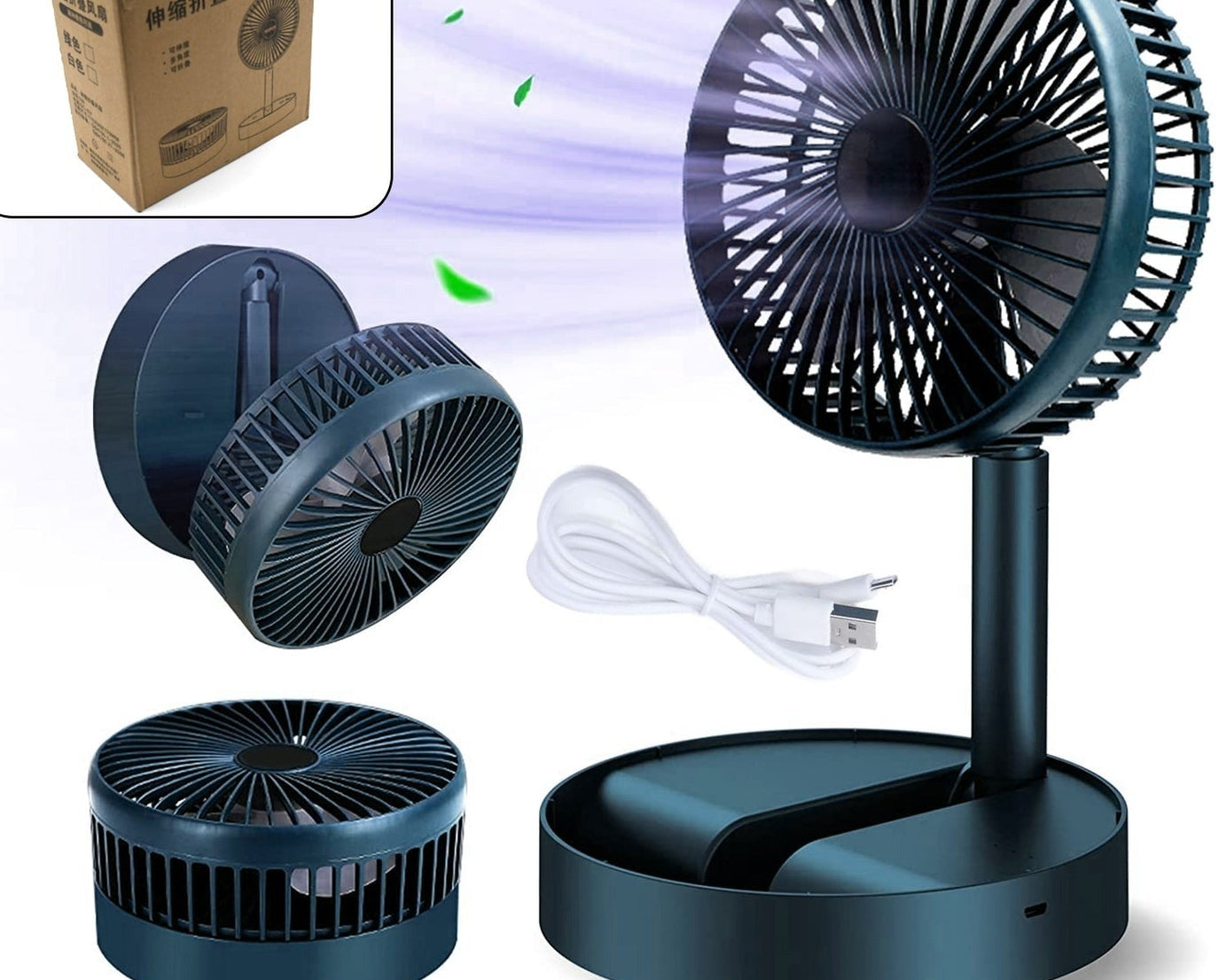 Silent table fan for office and bedside use.