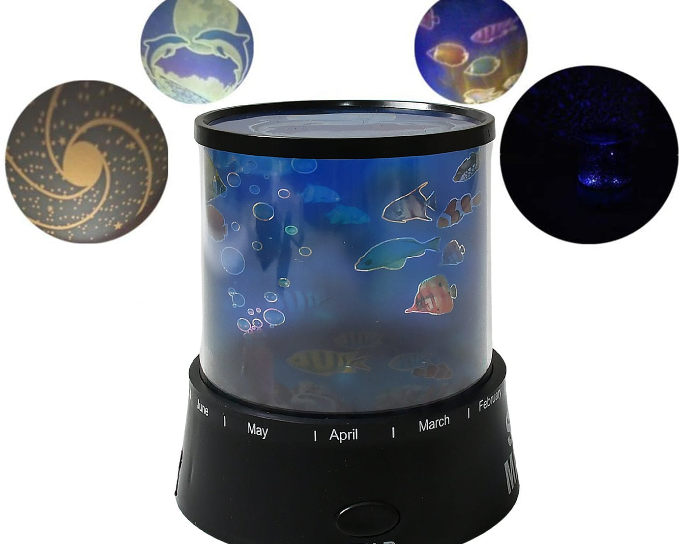 LED Projector Night Light Amazing Lamp, 3 Battery operated lamps, Rotation With the music Function, Master for Kids Bedroom Home Decoration Night Romantic Gift (Battery Not Included / 1 pc)