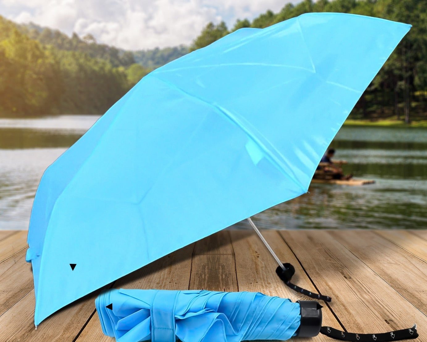 3-Fold Umbrella Summer Sun and Rain Protection Foldable Cute Umbrella || UV Protection Rain Sun Umbrella || Travel Accessories || Umbrella for Children, Girls, and Boys (1 Pc) 