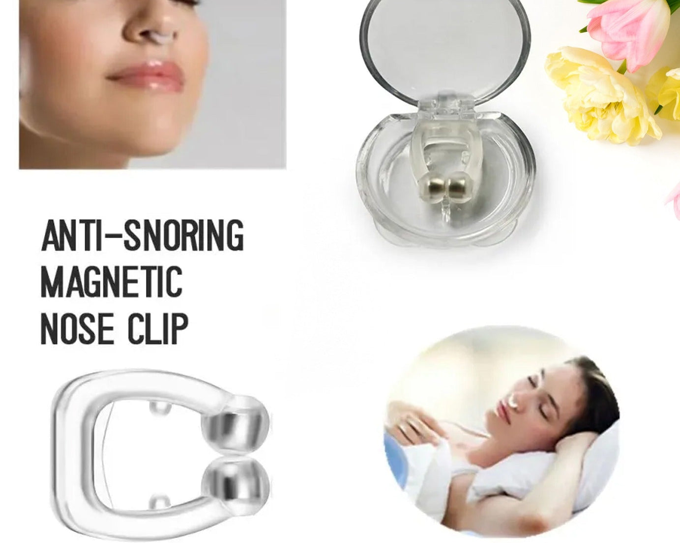 Anti Snore device for men and woman Silicone Magnetic Nose Clip For heavy Snoring sleeper, Snore Stopper, Anti Snoring Device (1 Pc)