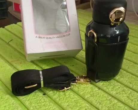 Thermos Steel Bottle, Push Button | Fashion Cup Temperature Display Bottle (420 ML)