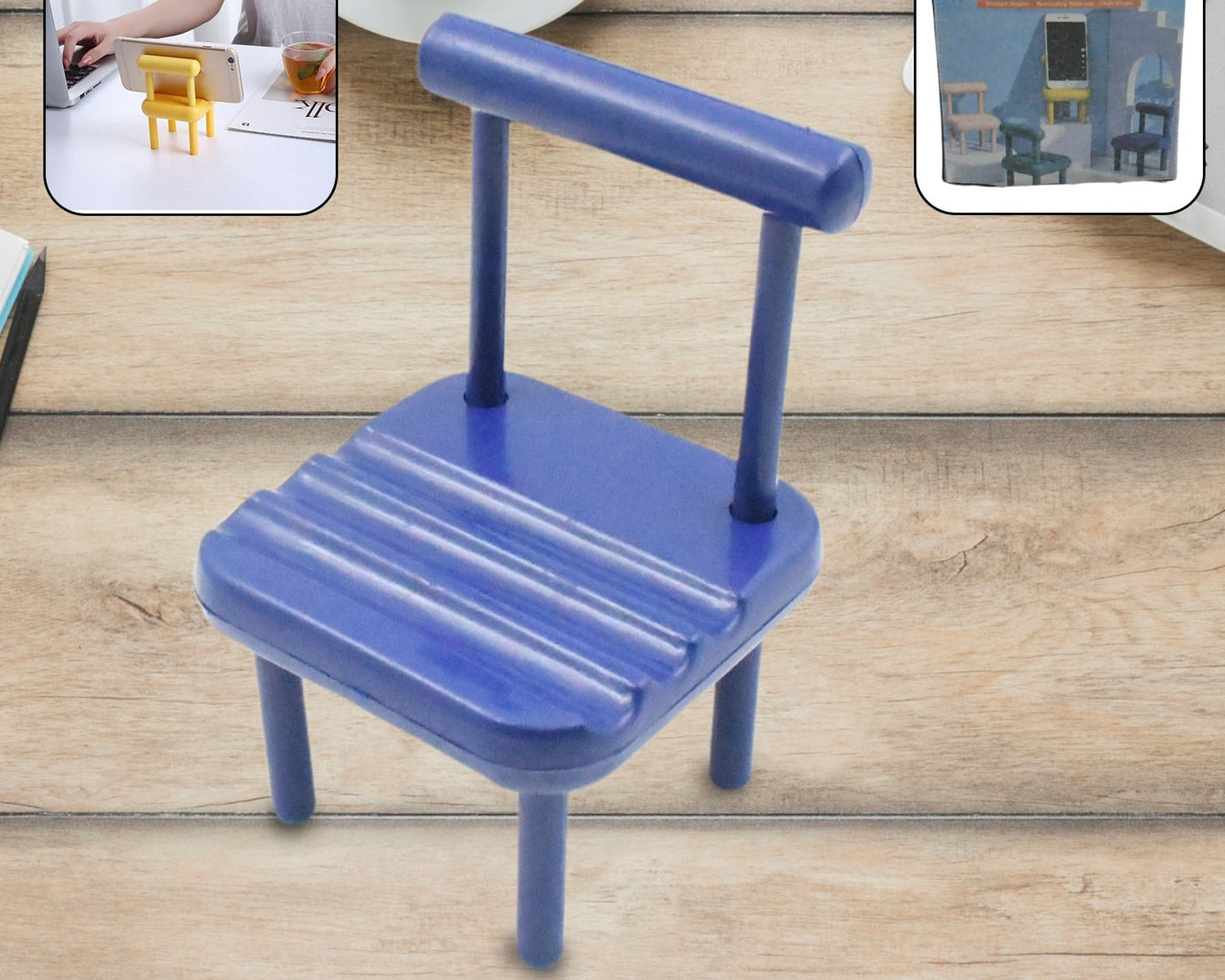 Mobile Phone Holder, Mini Chair Cell Phone Stand, Portable Smartphone Dock, Cellphone Holder for Desktop Design Compatible with All Mobile Phones (1 Pc)