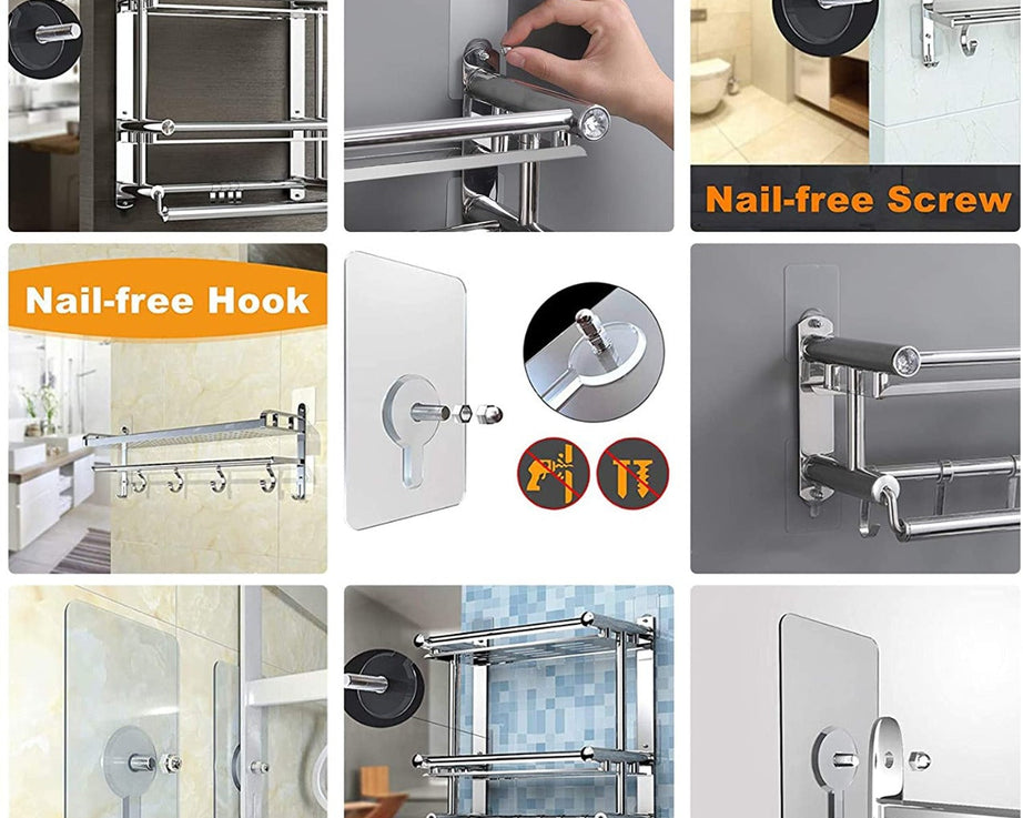 Wall-mounted adhesive hook for holding items