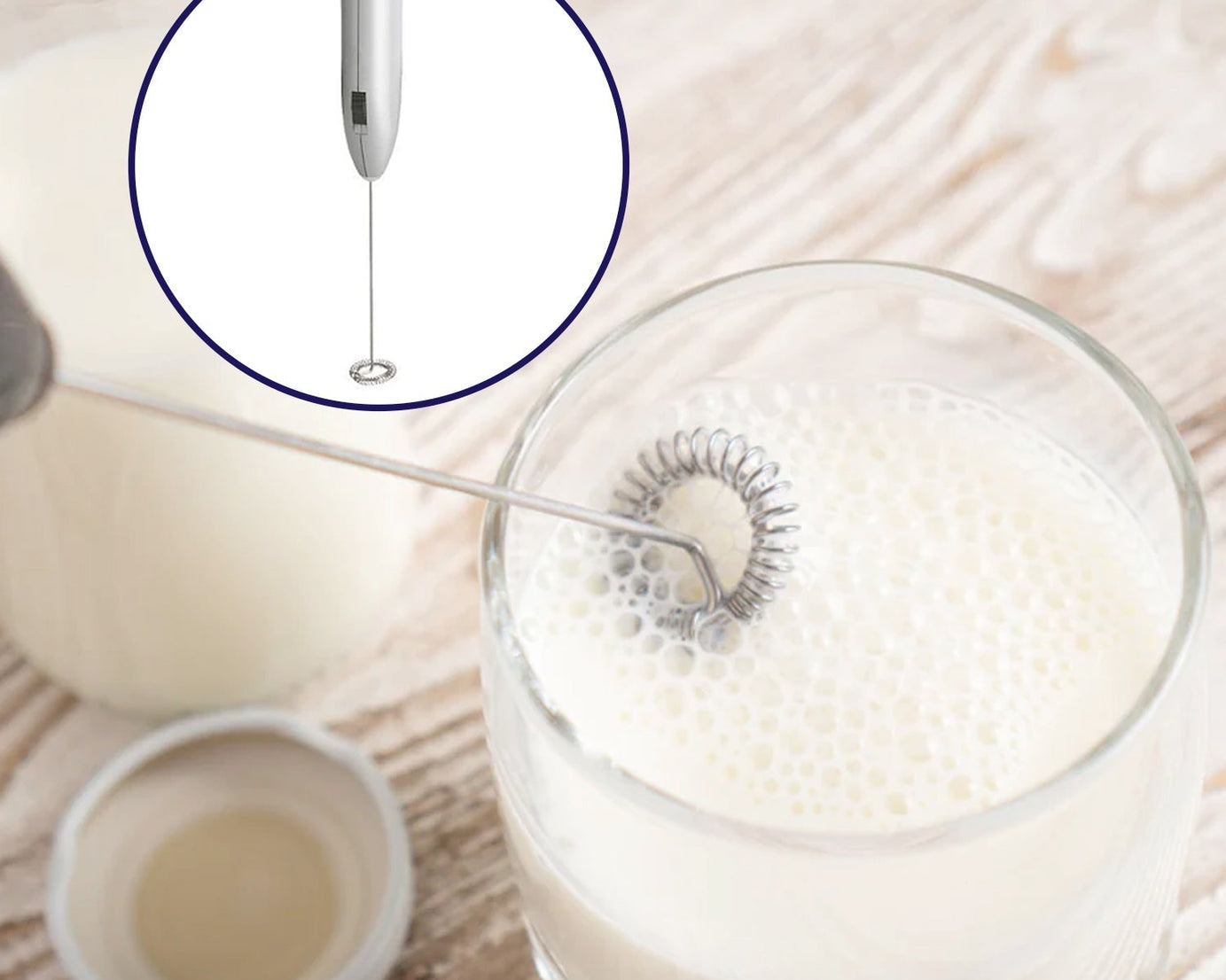 Electric milk frother set