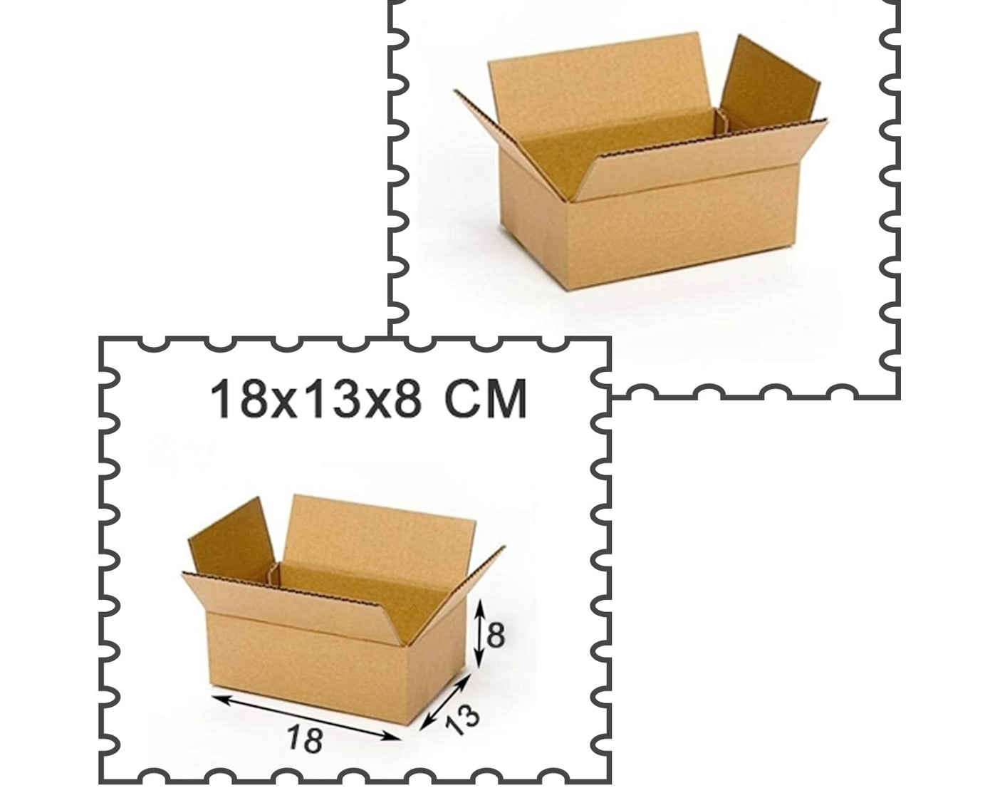 Brown box for product storage and shipping.