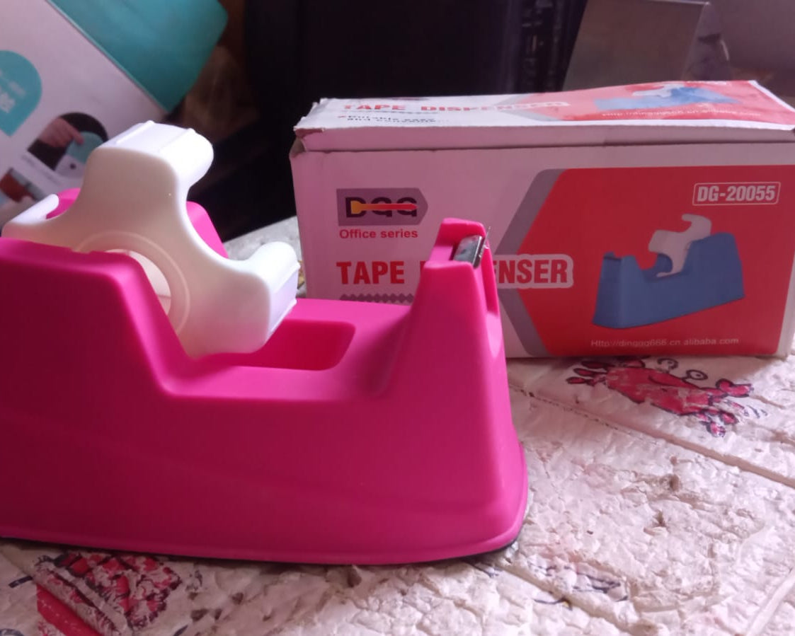 Plastic Tape Dispenser Cutter for Home Office use, Tape Dispenser for Stationary, Tape Cutter Packaging Tape (1 pc / 631 Gm)