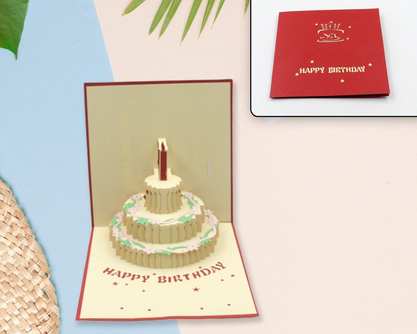 3D Paper Wish Card High Quality Paper Card All Design Card Good Wishing Card  (Birthday , Valentine , love , Christmas Card) (1Pc )