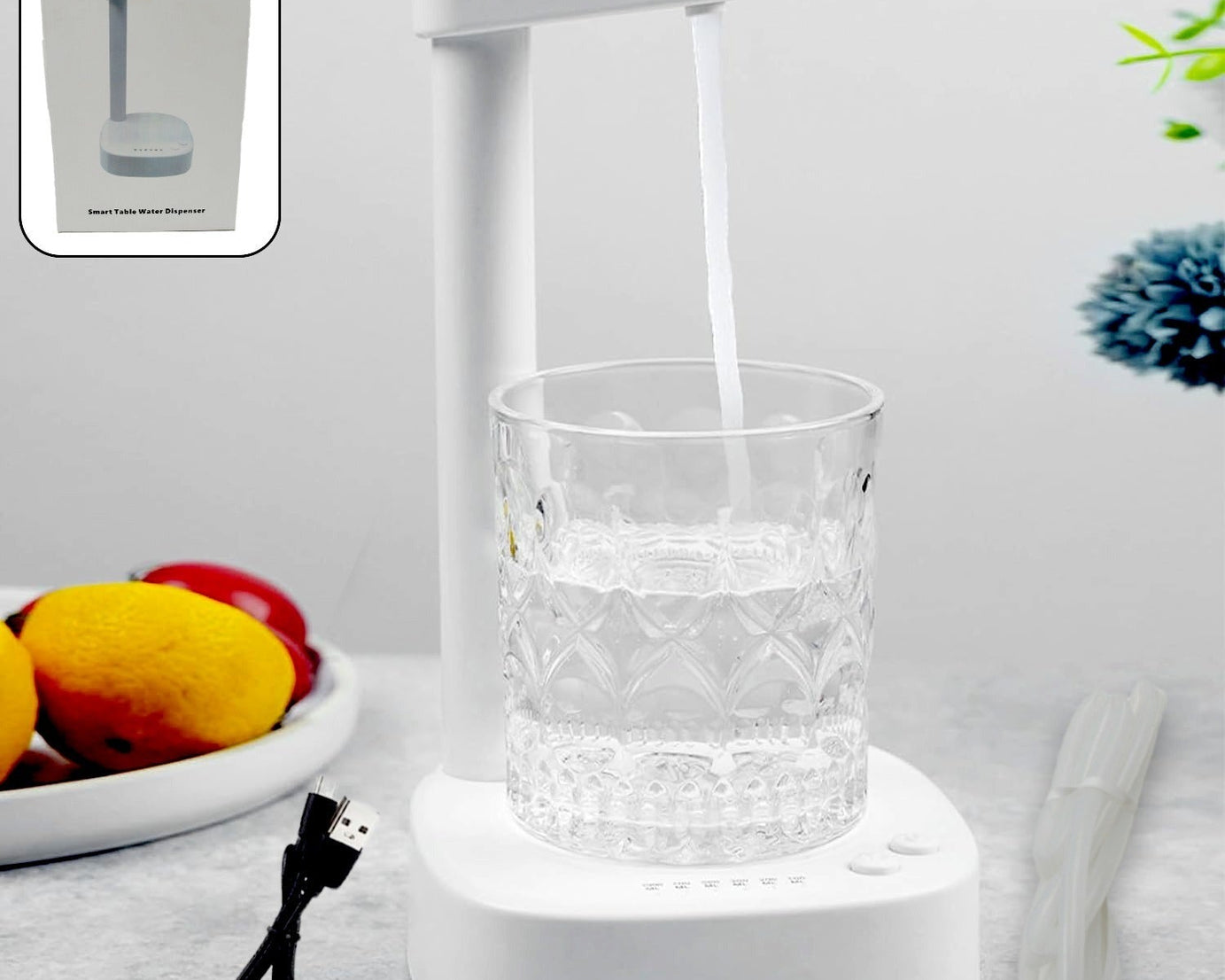 8864 USB Charging, Desktop Water Bottle Dispenser, Intelligent Desktop Water Pump With Small Pipe, One Button Operation, Smart Table Bedside Water Dispenser, Desk Water Dispenser for Home, Office, Outdoor, Camping