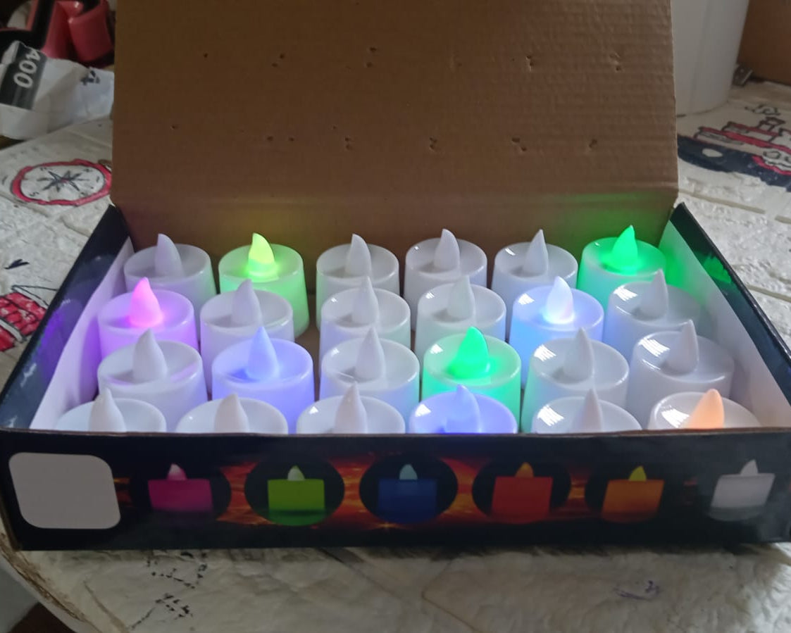 Multicolor LED Tealights Candles (24 Pack): Festive Decorations