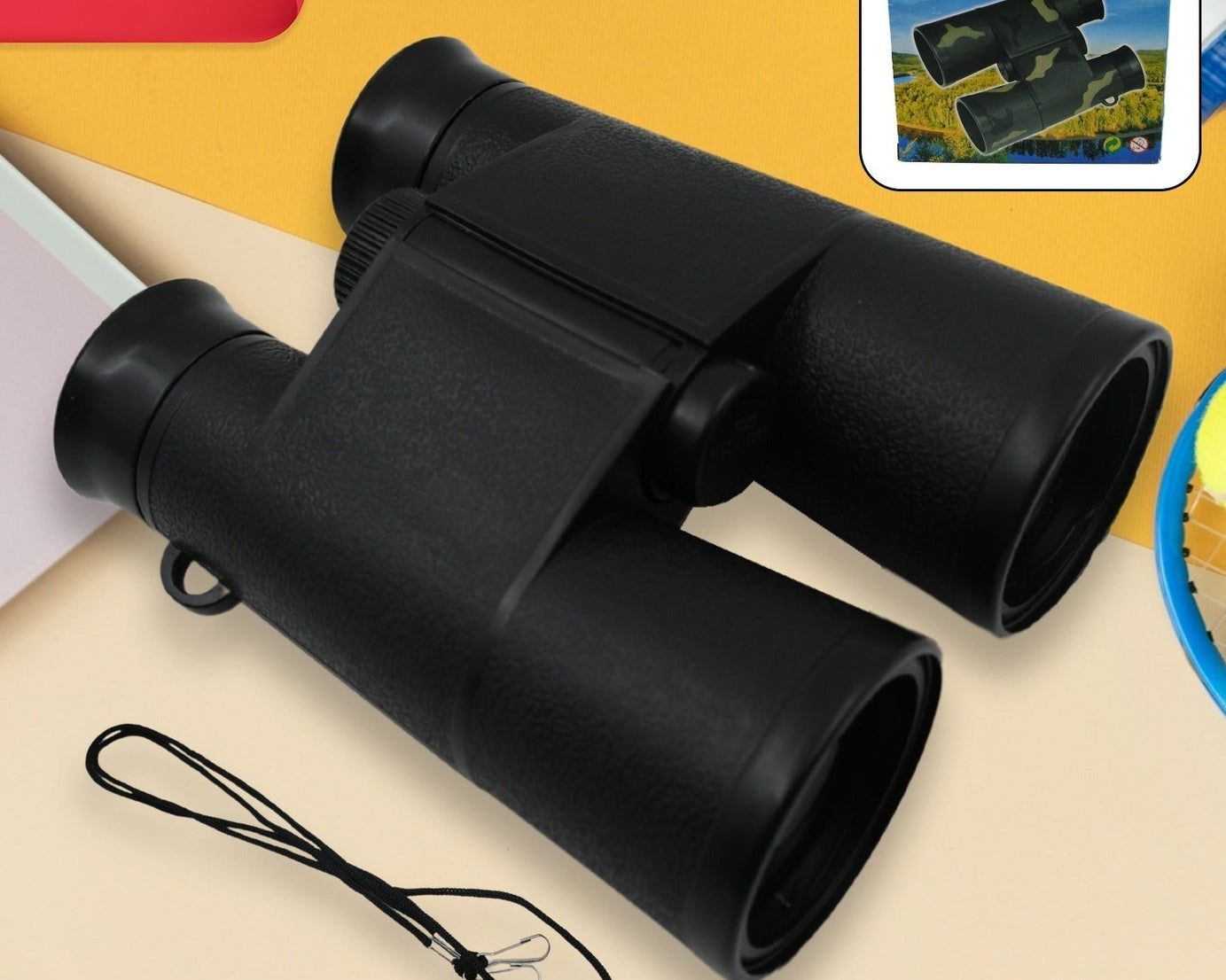 Learning Toy Binoculars / Telescopic for Kids Educational Birthday Return Gifts for Boys and Girls in Bulk Hunting Bird Watching Camping Outdoor, Binoculars for Hunting Trips (6x35 MM / 1 Pc)