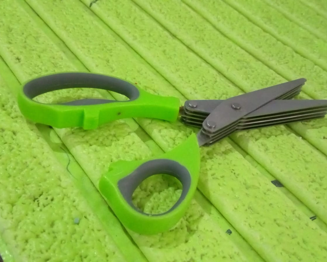 Multifunction Vegetable Stainless Steel Herbs Scissor with 5 Blades (1 Pc)