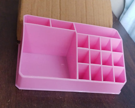 Makeup Organiser Cosmetic Makeup Lipstick Storage Box with Drawer Plastic Case Holder Skin Care Products (1 Pc)