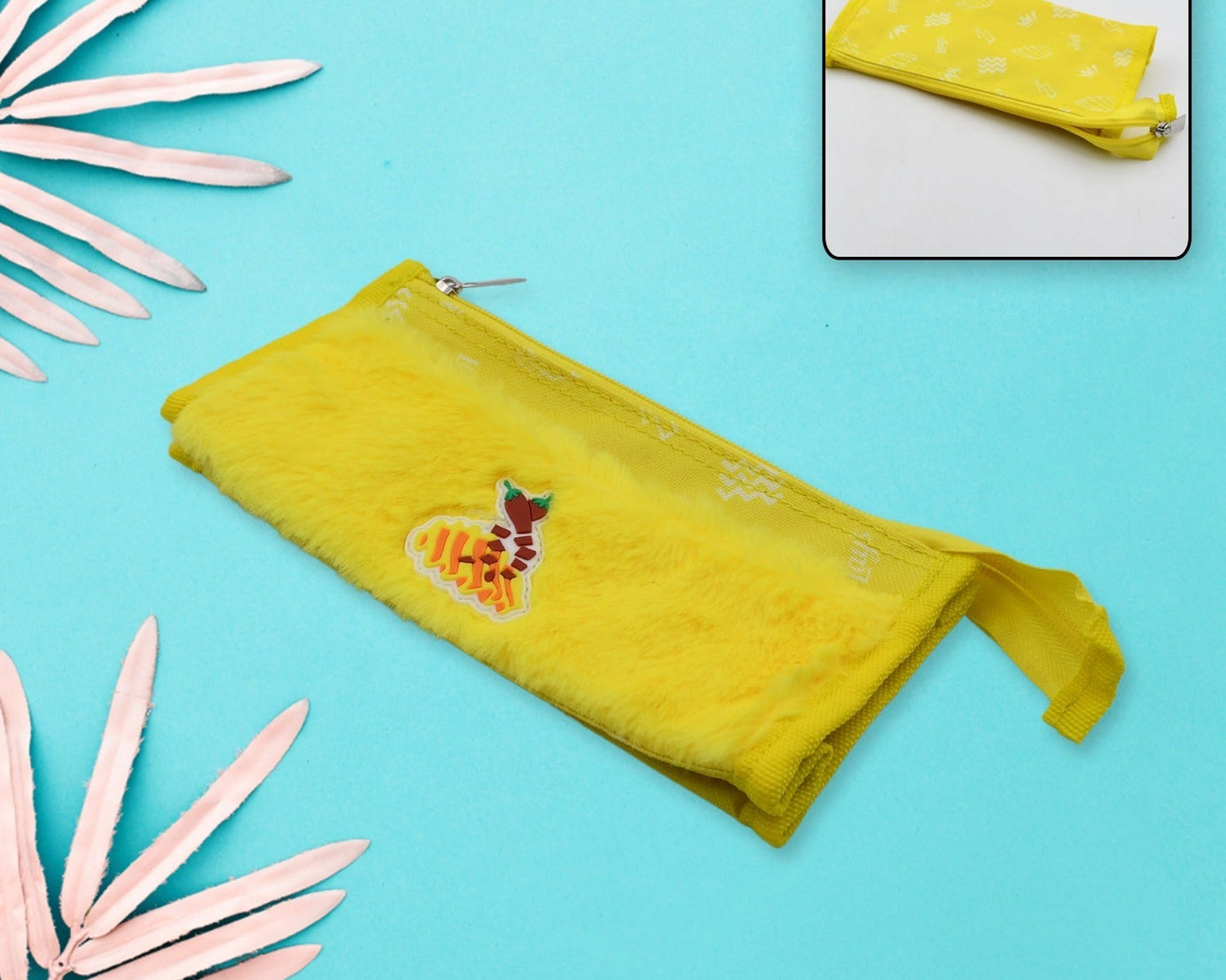 Smart Design Solid Colour Double Pocket Large Capacity with Zipper, Reusable Multipurpose Washable Pouch Pen Pencil Stationary Case Travel, Boys & Girls Pouch with Zip for Travel, School, Stationary (2 Pocket)