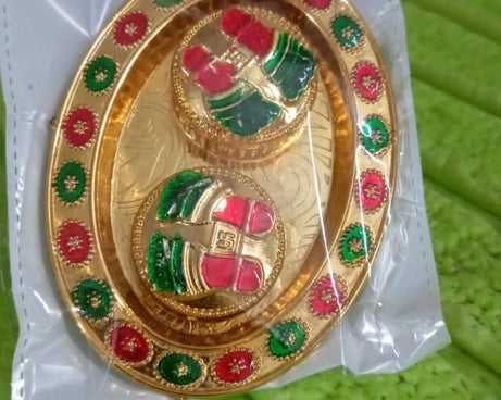 Oval Shape Special Puja Thali (1 Pc / Mix Design)
