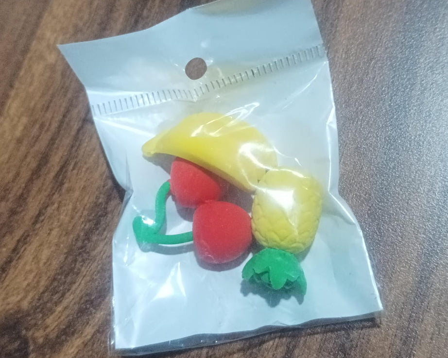 Mix Design Fancy & Stylish Colorful Erasers (1 Set / 3 Pc Set)