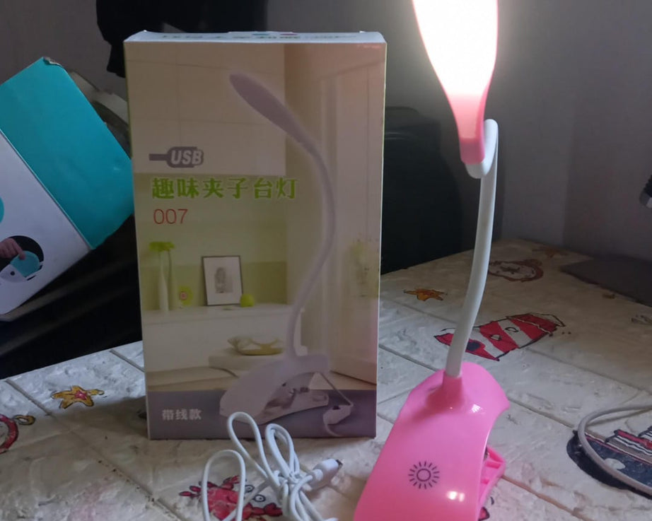 0271 Desk Lamp Adjustable Gooseneck USB Rechargeable 3 modes of Lighting, Reading Lamp for Dorm White, Study Desk lamp Suitable for Girls College Bedroom Reading