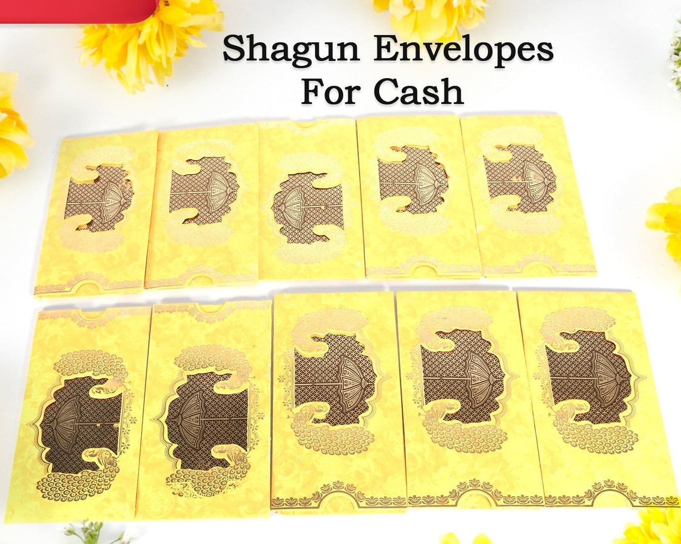 Wedding Gift Envelopes pack of 10 pcs Money Cash Gift Cover Shagun Birthday Marriage, Baby Shower, Anniversary, Money Envelope Lifafa Envelope Multicolor Premium Envelope (10 Pcs Set)
