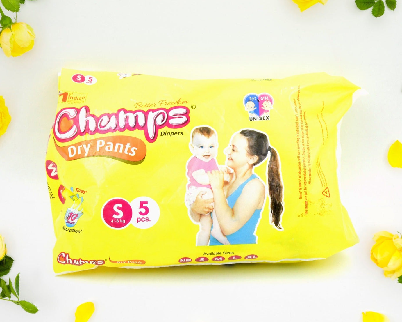 Travel-Friendly Diapers: Champs Small Diaper Pants (5 Pack) - Leakproof