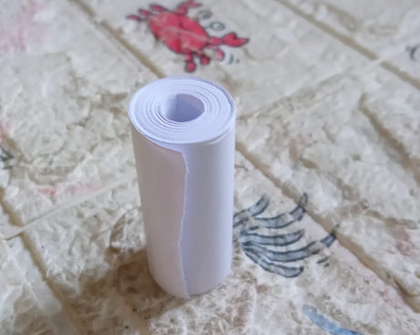 Small Thermal Printer Paper, Printing Paper Roll Aging Resistant Fast Color Rendering Portable Clear Printing for Travel (1 Pc / Printing Paper Roll )