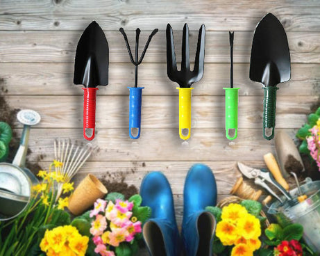 Variety of hand tools for garden maintenance