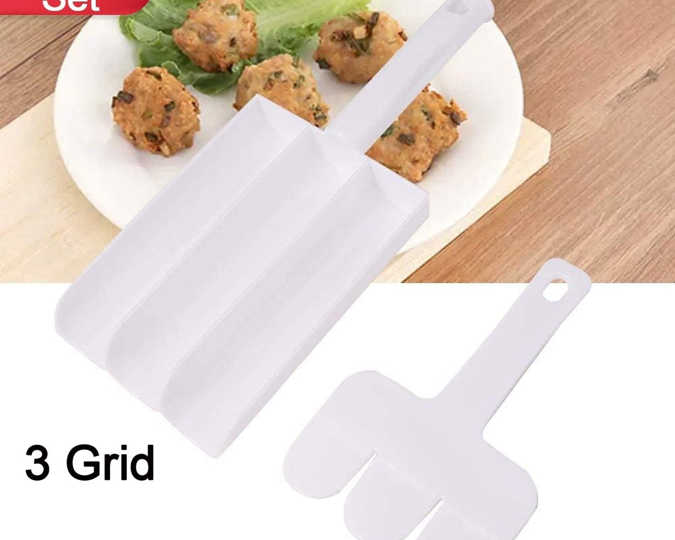 Small Multifunction Fritters Maker - Creative Fritters Scoop Multi-Function Ball Maker | Portable Maker for Making Cake Balls, Ice Cream Spoon, Doughnut, Hand Cutting Scoop(2pc Set)