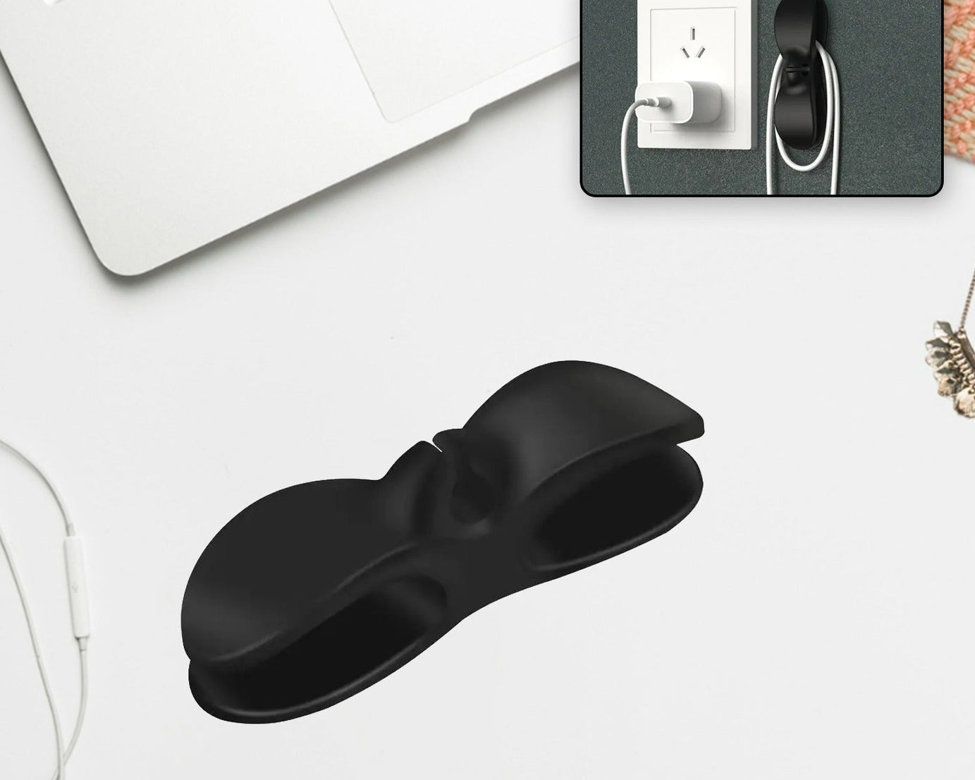 Cable Organizer for Appliances, Cable Winders Self-Adhesive Cable Holder for Kitchen Appliances Cable Clips Cable Holder Cable Winder Cable Guide Cable Shorter (Big / 1 pc)