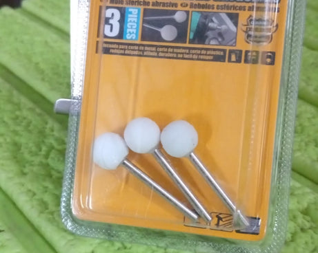 Abrasive Mounted Grinding Stone Spherical Head Wheel Abrasive Tools (3 Pcs)