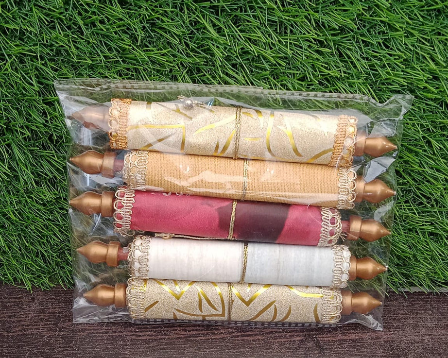 Money Gift Envelopes Lifafa - Multi Color Pack of 5 Premium Designer Envelopes, Colorful Writing Message Scroll, Sandesha Card, Style Shagun Envelope Sagan Gift Envelopes for Weddings, Birthdays, Baby Shower, Anniversary