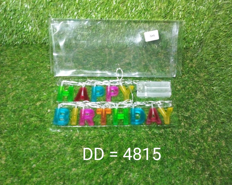 Decoratives Plastic Birthday LED Letter Battery String Lights